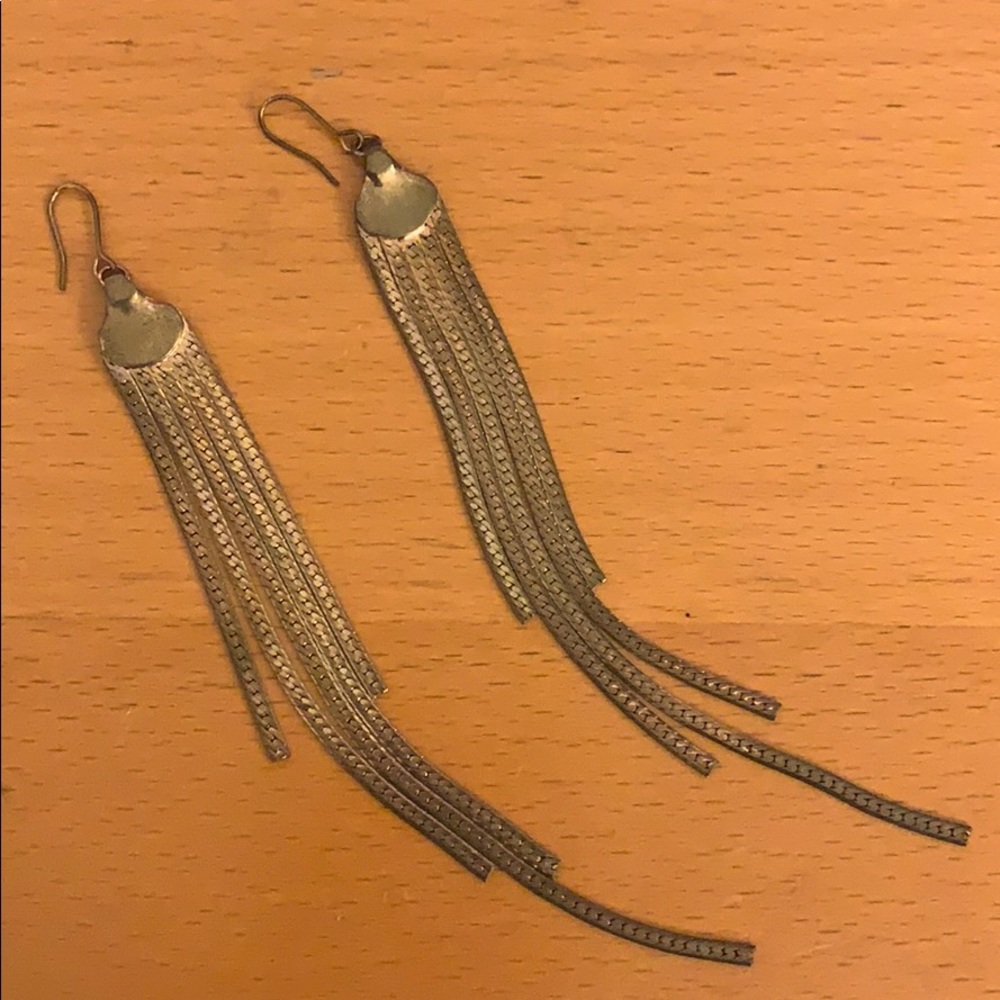 Gold dangle earrings